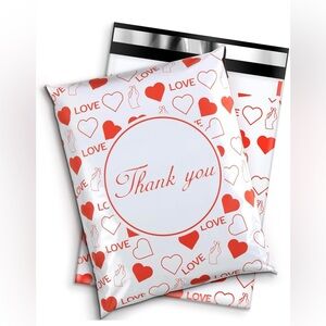 Oududianzi  10x13 Inch 10 PCS Strong Thick Self Adhesive Poly mailers Red Heart